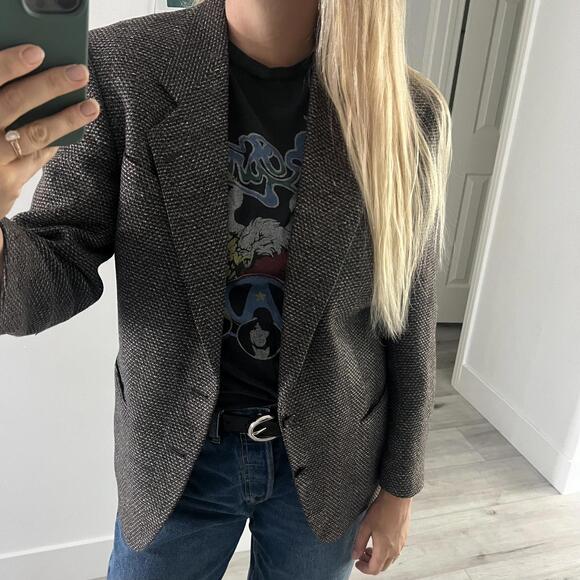 Vintage 80’s Wool Tweed Union Made Fall Blazer M/L - Picture 1 of 7